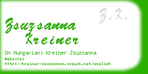 zsuzsanna kreiner business card
